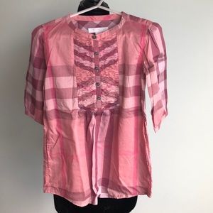 Burberry pink nova check dress. Size 5yrs